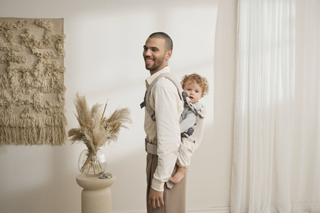 BABYBJORN - nosidełko Harmony, Woven Jasny Beż melanż