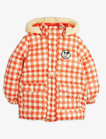Mini Rodini Kurtka puchowa Ritzratz patch gingham