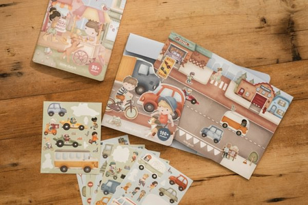 Little Dutch Książeczka z naklejkami Jim na ulicy