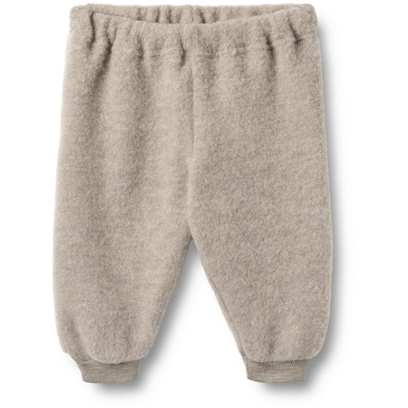 Wheat - Spodnie z wełny merino Kinnie - Khaki melange