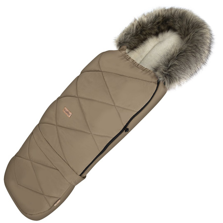 Zaffiro - Regulowany śpiwór z torbą GrowUP Aspen -latte