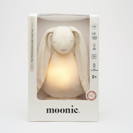 MOONIE 2.0 Szumiący Królik z Lampką - Cream