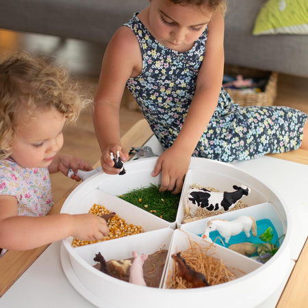 Inspire My Play - Zestaw tacka PlayTRAY + szczypce + mini klocki