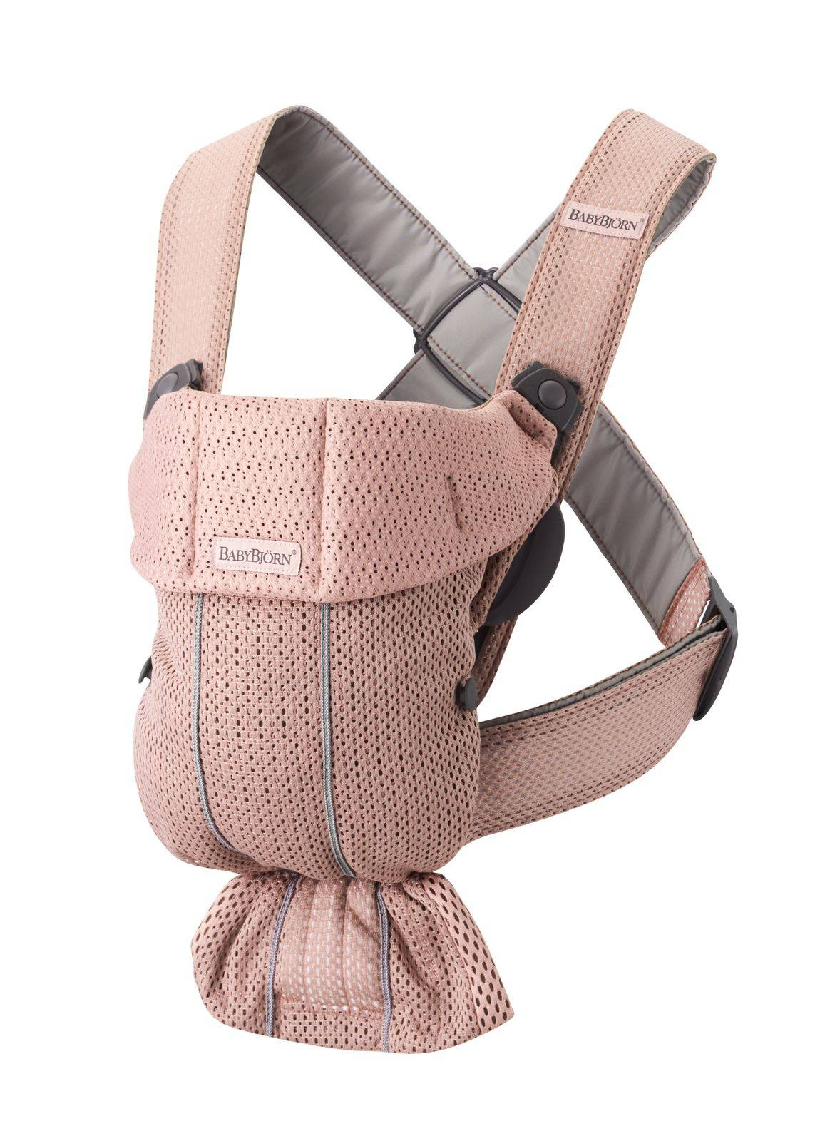 BABYBJORN MINI 3D Mesh – nosidełko, Zgaszony Róż