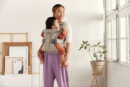 BABYBJORN ONE AIR 3D MESH  - nosidełko, Szary Beż