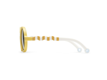 OLIVIO & CO - Okulary przeciwsłoneczne z polaryzacją Round 1-3 lata - Vacation Yellow