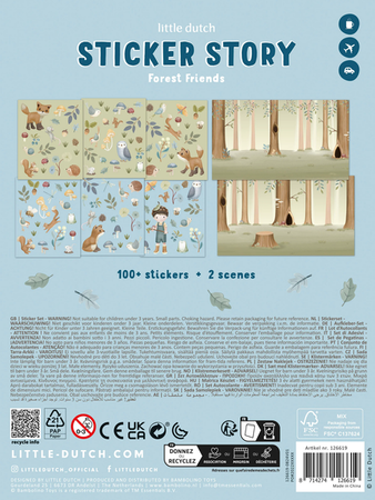 Little Dutch Książeczka z naklejkami Forest Friends