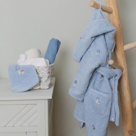 Little Dutch Otulacz muślinowy 120x120 cm Pure Denim Blue