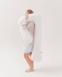 Piapimo - Poduszka ciążowa do spania typu 7 jersey off white