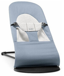BABYBJORN - leżaczek BALANCE SOFT WOVEN/JERSEY - Niebieski/Szary