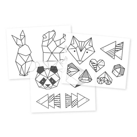 Janod - Zestaw kreatywny do tworzenia biżuterii z kurczliwego plastiku Geometrix 8+