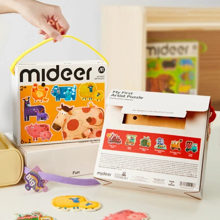 Mideer - Moje pierwsze puzzle - Zwierzęca rodzinka 6w1