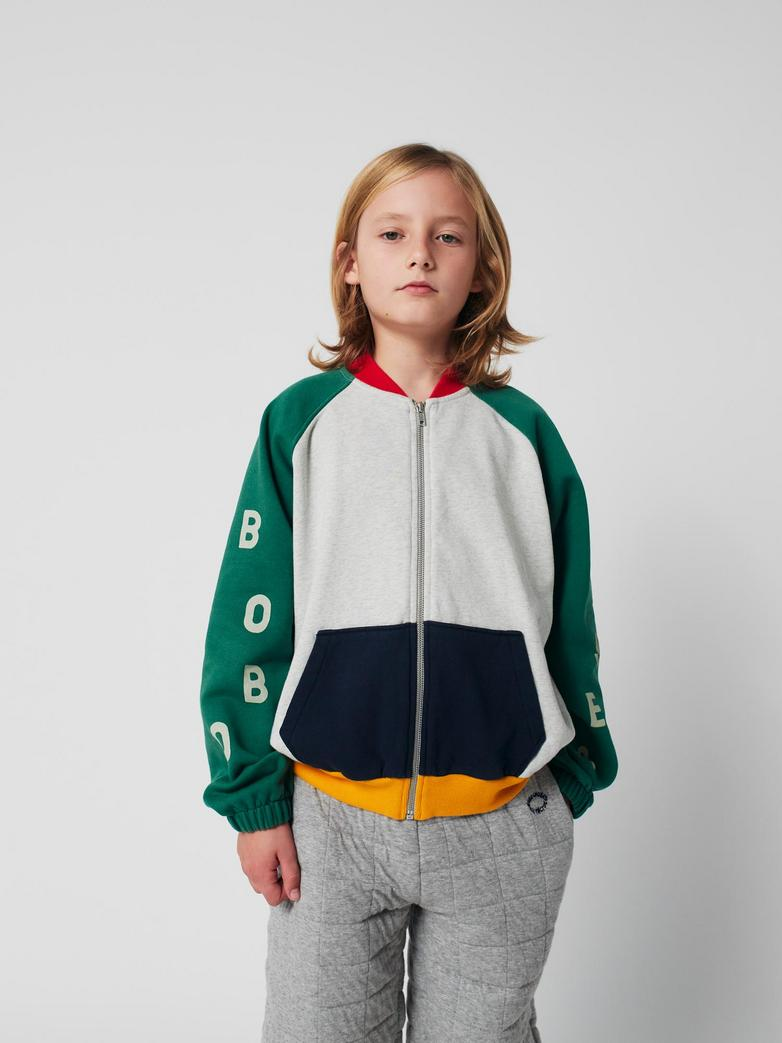 Bobo Choses Bluza z zamkiem błyskawicznym Color Block
