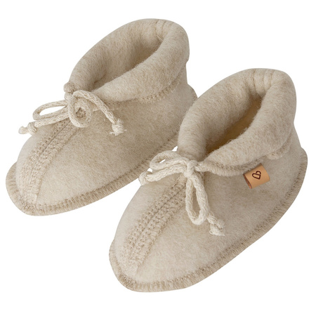 Zaffiro - Buciki dziecięce wełniane Sierra - Beige