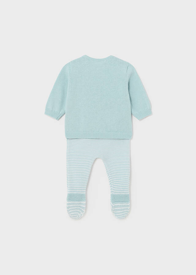 Mayoral - Komplet półśpiochy tricot 6-9m - Szkło