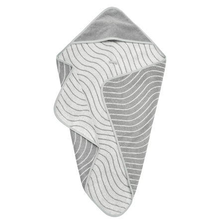 LEANDER - ręcznik z kapturem, Woodland, Cool Grey