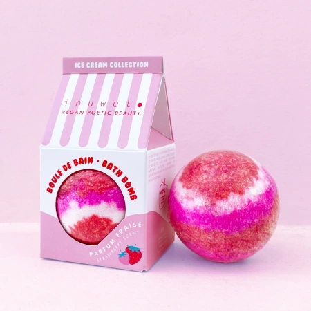 Inuwet Kula do kąpieli Ice Cream Collection Truskawka