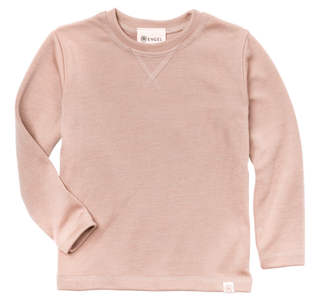 Engel Natur - Dziecięca bluzka z wełny merino i jedwabiu - Dusty rose