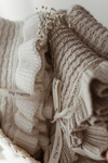 My Memi - Bambusowy kocyk z falbanką 85x105 - light beige