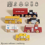 Le Toy Van -  Drewniane samochody zestaw Nowy Jork, zabawka pojazdy dla dzieci