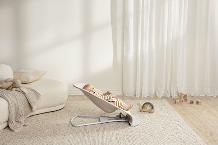 BABYBJORN - leżaczek BLISS WOVEN - Jasny Beż melanż