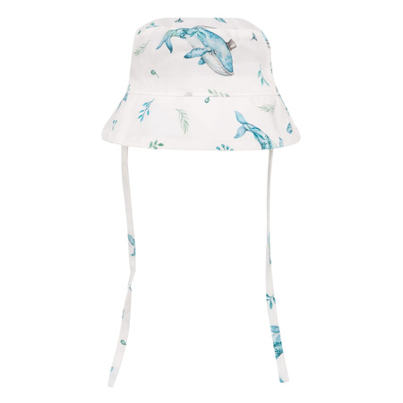 Samiboo - Kapelusz bambusowy Bucket - Wieloryby