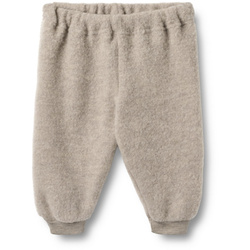 Wheat - Spodnie z wełny merino Kinnie - Khaki melange