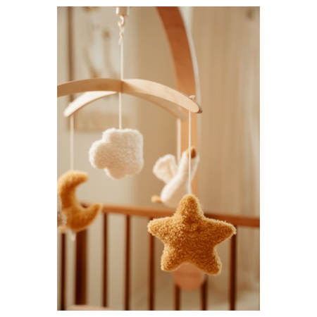 Little Dutch Drewniana karuzela do łóżeczka Newborn Naturals FSC