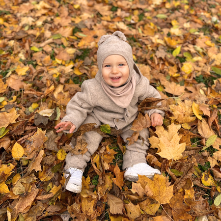 Engel Natur - Kombinezon z kapturem  z wełny merino - Saffran Melange