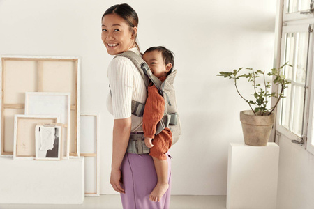 BABYBJORN ONE AIR 3D MESH  - nosidełko, Szary Beż