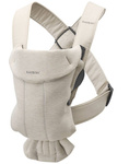 BABYBJORN MINI 3D Jersey – nosidełko, Jasny beż
