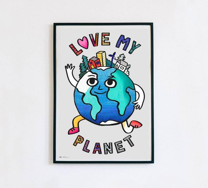 Kolorowanka 100x70cm Love My Planet | OMY