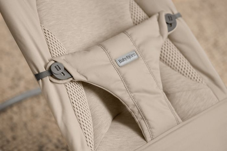 BABYBJORN - leżaczek BALANCE SOFT WOVEN/JERSEY Tri Fabric, Piaskowoszary