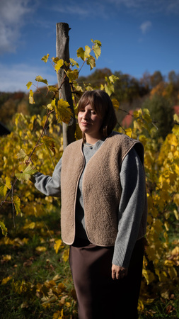 Mimimi -  Kamizelka z wełny merino - beż