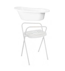 bébé-jou Zestaw Wanienka Biała + Stojak do wanienki 98 cm Biały