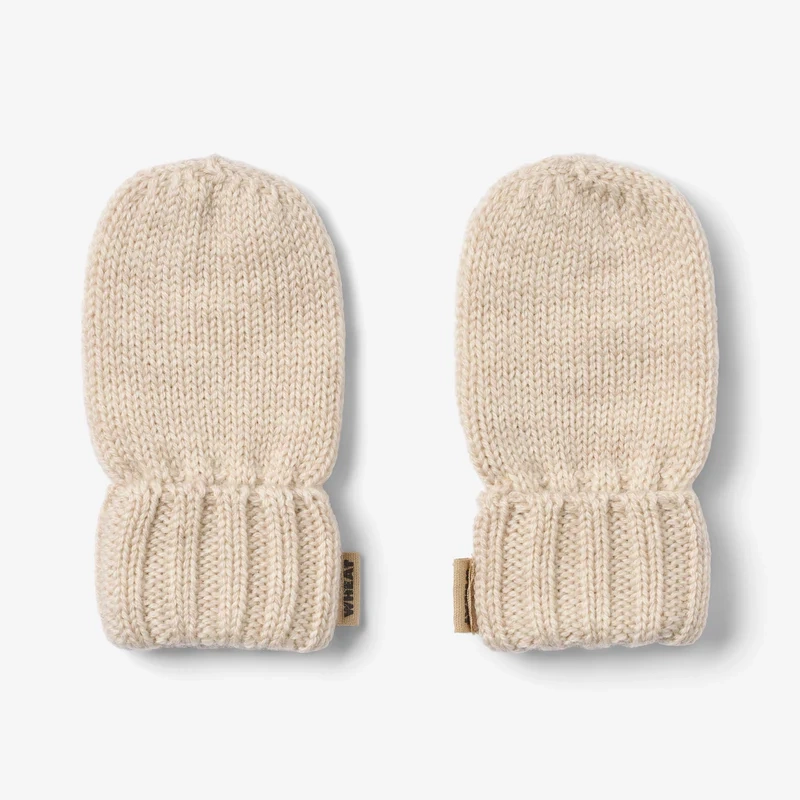 Wheat - Rękawiczki niemowlęce Lilloa - Offwhite melange