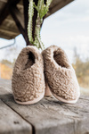Mimimi -  kapcie z wełny merino - beż