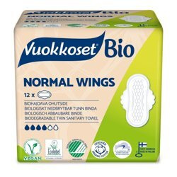 Vuokkoset, BIO, Podpaski ze Skrzydełkami Normal, 12szt.