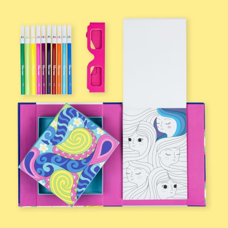 Tiger Tribe Zestaw Kolorowanek 3D – Tęczowe Sny