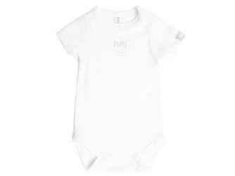 Body bambusowe z krótkim rękawem Białe 18-24m BAMBOOM