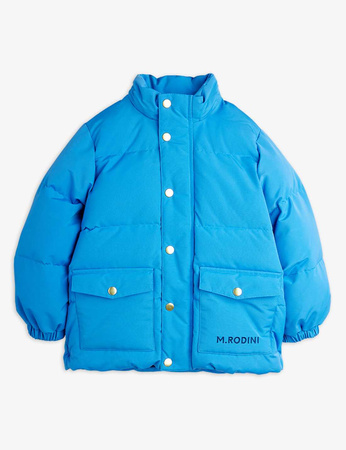 Mini Rodini Kurtka puchowa Solid heavy - niebieska