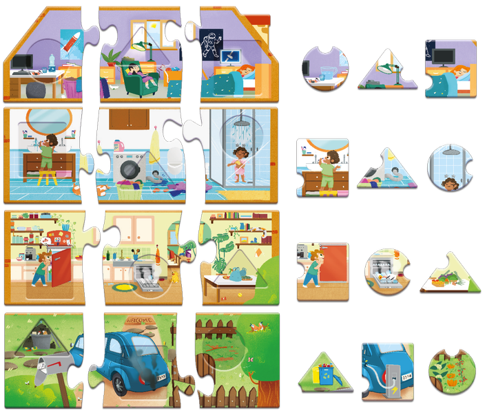 Puzzle edukacyjne dla dzieci My Eco House – ADVENTERRA GAMES