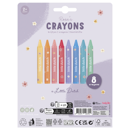 Little Dutch Kredki woskowe Rosa & Friends