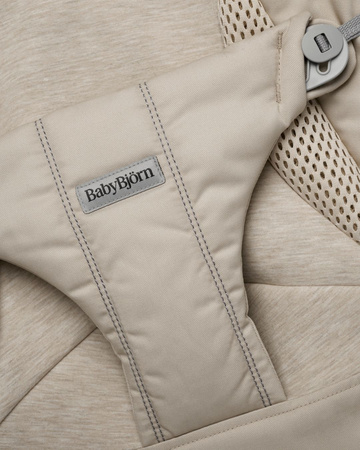 BABYBJORN - leżaczek BALANCE SOFT WOVEN/JERSEY Tri Fabric, Piaskowoszary