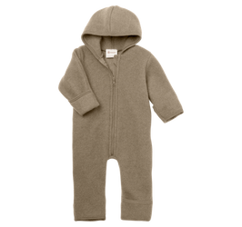 Engel Natur - Kombinezon z wełny merino z suwakiem - Walnuss Melange