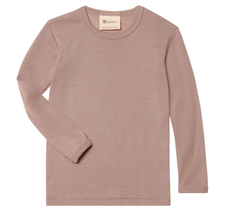 Engel Natur - Dziecięca bluzka z wełny merino i jedwabiu - Dusty rose