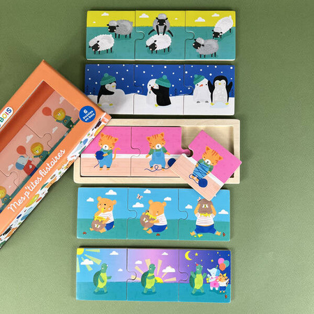 Auzou Puzzle drewniane - Codzienne historie 98925