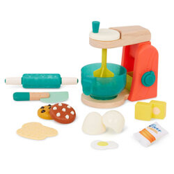 B.Toys - Mini Chef – Mix & Bake Playset - drewniany MIKSER z akcesoriami i składnikami do pieczenia ciast