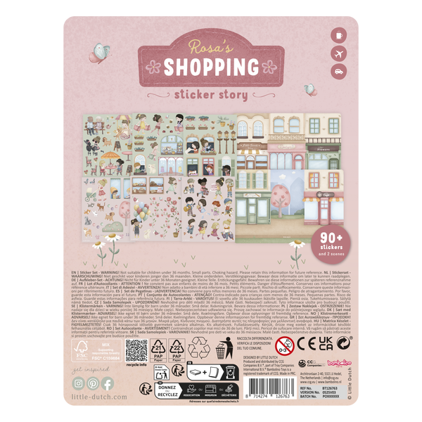 Little Dutch Książeczka z naklejkami Rosa na zakupach