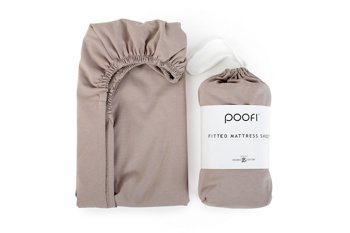 Poofi - Prześcieradło Organic 70x140 - Czekolada